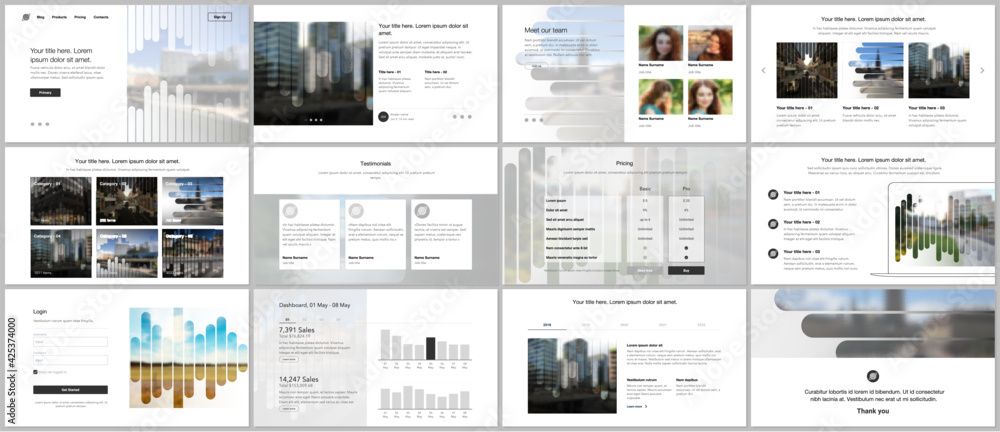 Canvas Prints vector templates for website design, presentations, portfolio. templates for presentation slides, fl