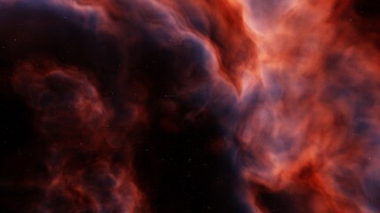 Space background with nebula and stars, nebula in deep space 3d render