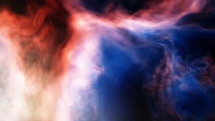 Space background with nebula and stars, nebula in deep space 3d render