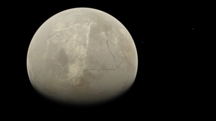 Planets and galaxy, science fiction wallpaper 3d render