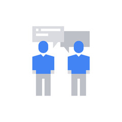 Fototapeta premium People Business Talk Icon Vector Illustration