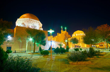 Park in old town of Yazd, Iran