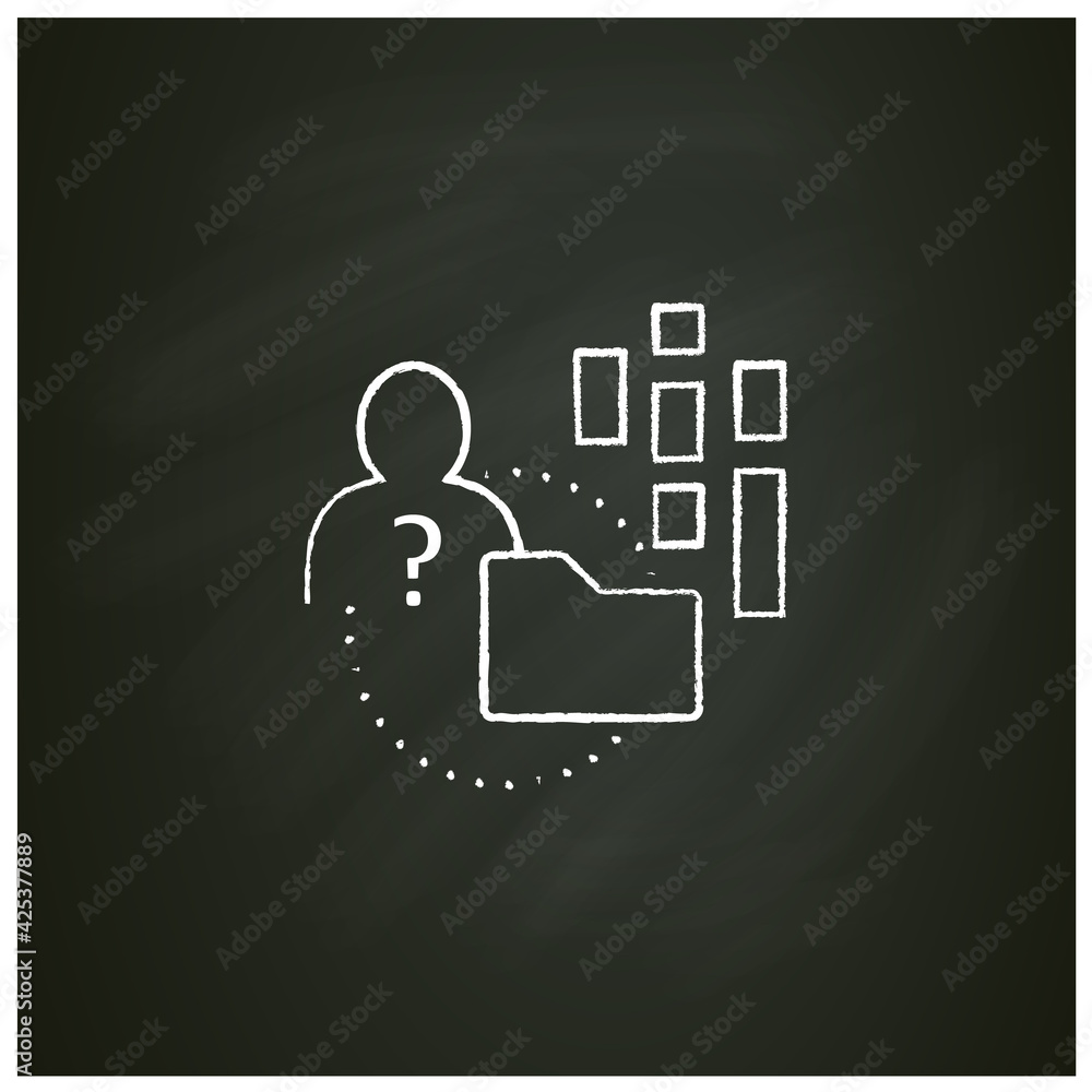 Aufkleber anonymous data chalk icon. way of complying with the privacy regulations related to personal data. c