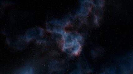 Fototapeta premium nebula gas cloud in deep outer space 3d render