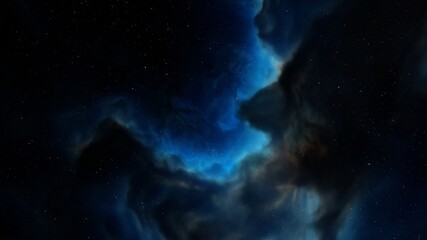Naklejka na ściany i meble nebula gas cloud in deep outer space 3d render