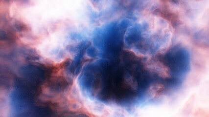 nebula gas cloud in deep outer space 3d render