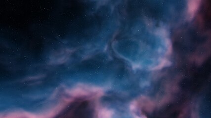 Naklejka na ściany i meble nebula gas cloud in deep outer space 3d render