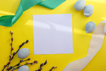 Eater card. Easter background with place for text