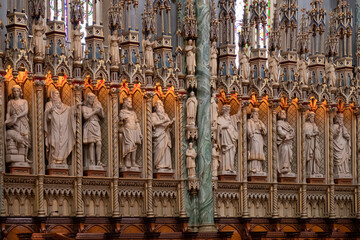 Interior of Notre-Dame Cathedral Basilica is a Roman Catholic minor basilica in Ottawa, Ontario,...