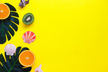 background with orange and lemon