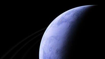 Obraz premium Planets and galaxy, science fiction wallpaper 3d render