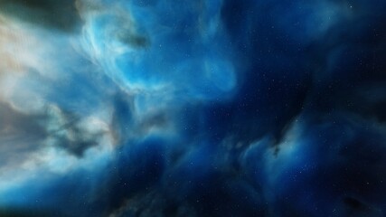 nebula in deep space, magic color galaxy, infinite universe and starry night. 3d render