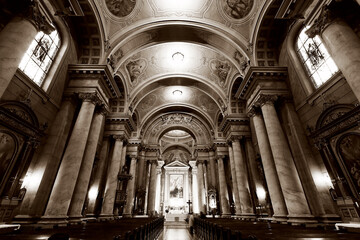 Interior of the catholic Cathedral of Arad, Romania, Europe