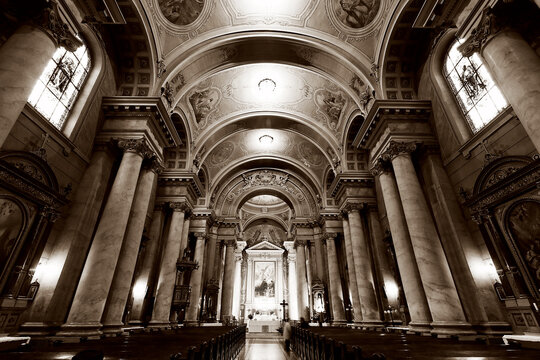 Interior Of The Catholic Cathedral Of Arad, Romania, Europe