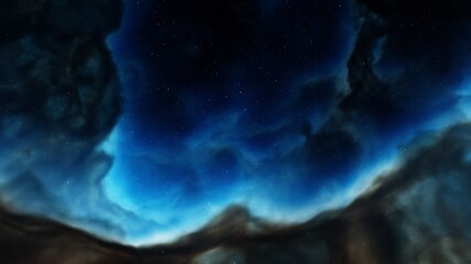 nebula in deep space, magic color galaxy, infinite universe and starry night. 3d render