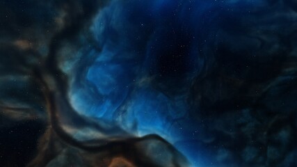 nebula in deep space, magic color galaxy, infinite universe and starry night. 3d render