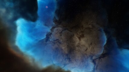 Obraz na płótnie Canvas nebula in deep space, magic color galaxy, infinite universe and starry night. 3d render