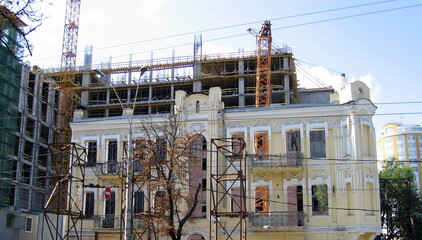 construction site in the city