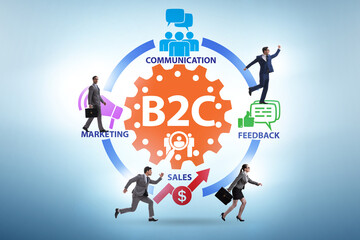 Business to customer concept with business people