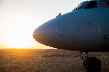 The nose of the aircraft