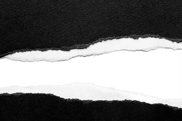 Gap in ripped paper