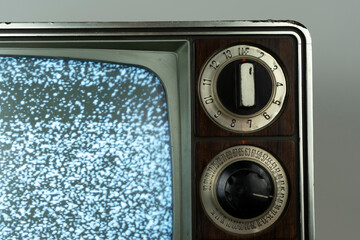 Video static on a vintage TV set