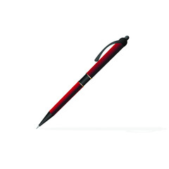 Black and red color pen, Vector and illustration ballpoint pen design mockup