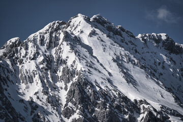 snow covered mountains