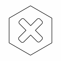 Obraz premium Wrong marks, Cross marks, Rejected, Disapproved, No, False, Not Ok, Wrong Choices, Task Completion, Voting. - vector mark symbols. Black outline design. Isolated icon.