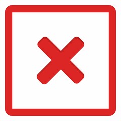 Obraz premium Wrong marks, Cross marks, Rejected, Disapproved, No, False, Not Ok, Wrong Choices, Task Completion, Voting. - vector mark symbols in red. Isolated icon.