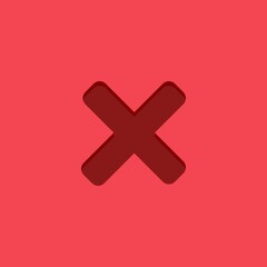 Obraz premium Wrong marks, Cross marks, Rejected, Disapproved, No, False, Not Ok, Wrong Choices, Task Completion, Voting. - vector mark symbols in red. Isolated icon.