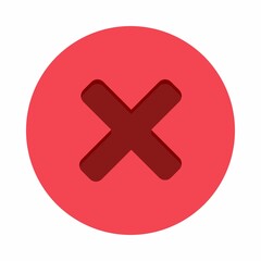 Fototapeta premium Wrong marks, Cross marks, Rejected, Disapproved, No, False, Not Ok, Wrong Choices, Task Completion, Voting. - vector mark symbols in red. Isolated icon.