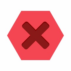 Obraz premium Wrong marks, Cross marks, Rejected, Disapproved, No, False, Not Ok, Wrong Choices, Task Completion, Voting. - vector mark symbols in red. Isolated icon.