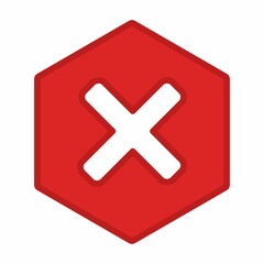 Wrong marks, Cross marks, Rejected, Disapproved, No, False, Not Ok, Wrong Choices, Task Completion, Voting. - vector mark symbols in red. Isolated icon.