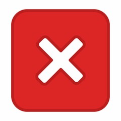 Wrong marks, Cross marks, Rejected, Disapproved, No, False, Not Ok, Wrong Choices, Task Completion, Voting. - vector mark symbols in red. Isolated icon.