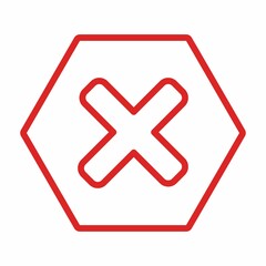 Obraz premium Wrong marks, Cross marks, Rejected, Disapproved, No, False, Not Ok, Wrong Choices, Task Completion, Voting. - vector mark symbols in red. Isolated icon.