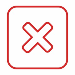 Obraz premium Wrong marks, Cross marks, Rejected, Disapproved, No, False, Not Ok, Wrong Choices, Task Completion, Voting. - vector mark symbols in red. Isolated icon.