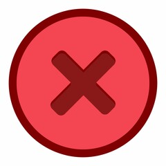 Wrong marks, Cross marks, Rejected, Disapproved, No, False, Not Ok, Wrong Choices, Task Completion, Voting. - vector mark symbols in red. Isolated icon.