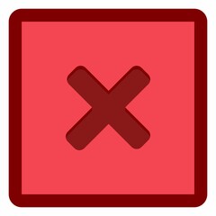 Obraz premium Wrong marks, Cross marks, Rejected, Disapproved, No, False, Not Ok, Wrong Choices, Task Completion, Voting. - vector mark symbols in red. Isolated icon.