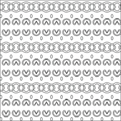  Geometric vector pattern with triangular elements. Seamless abstract ornament for wallpapers and backgrounds. Black and white colors. 