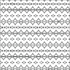  Geometric vector pattern with triangular elements. Seamless abstract ornament for wallpapers and backgrounds. Black and white colors. 