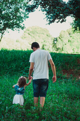 Obraz premium father and child