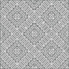 Geometric vector pattern with triangular elements. Seamless abstract ornament for wallpapers and backgrounds. Black and white colors. 