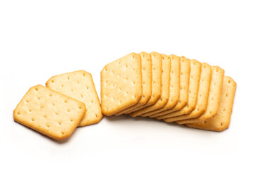 The most delicious biscuits on white background