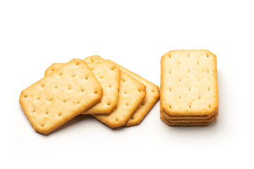 The most delicious biscuits on white background