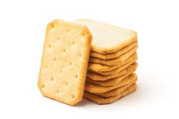 The most delicious biscuits on white background