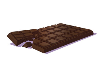 chocolate bar isolated on white