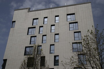 Modern apartment building in the city of Bilbao