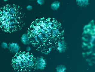 Fototapeta na wymiar 3d rendered illustration of coronavirus cells 