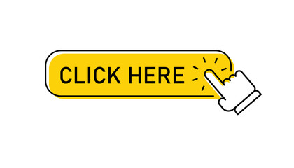 Click here button with hand pointer clicking